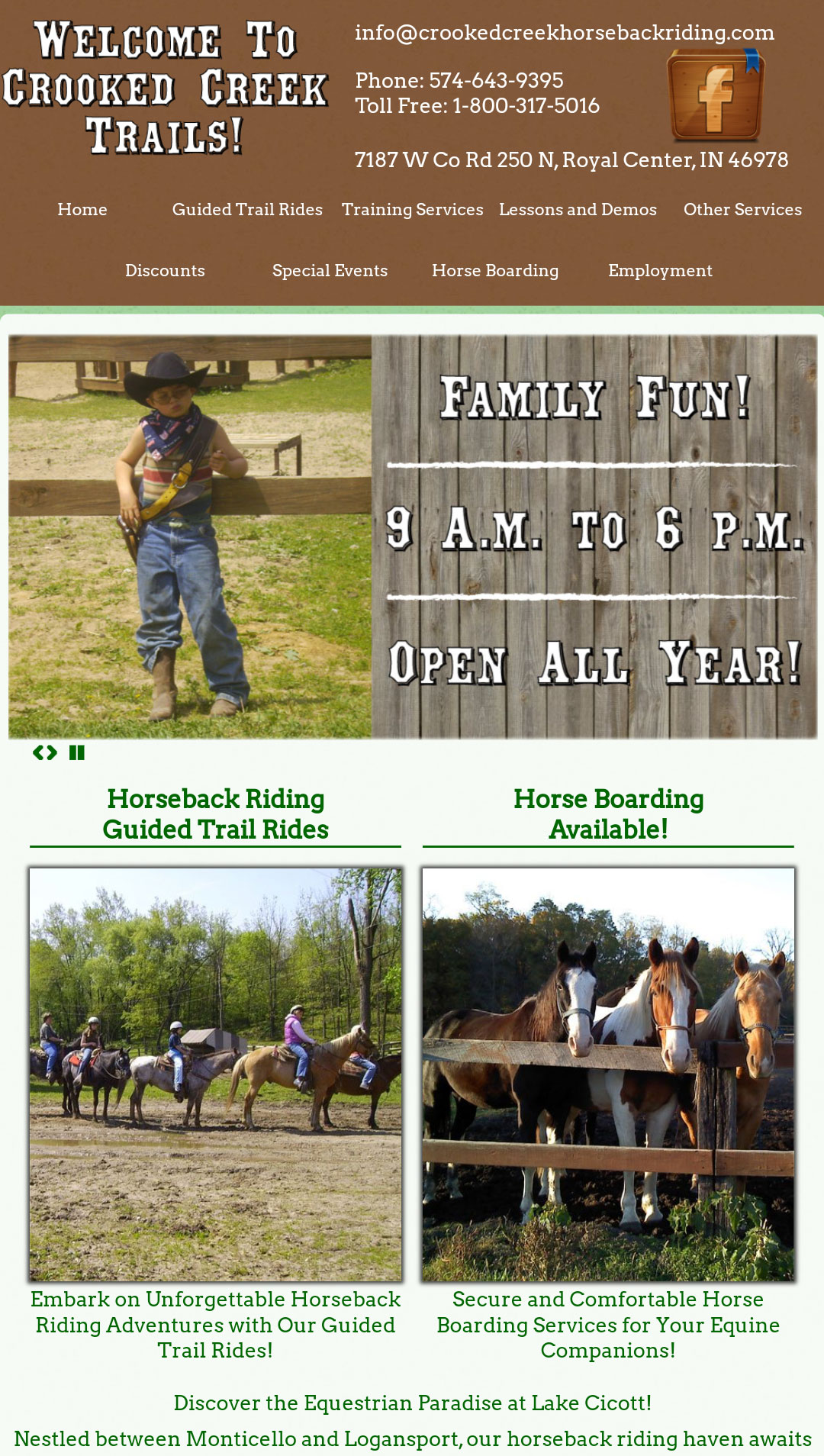 crooked creek trails horseback riding attraction indiana