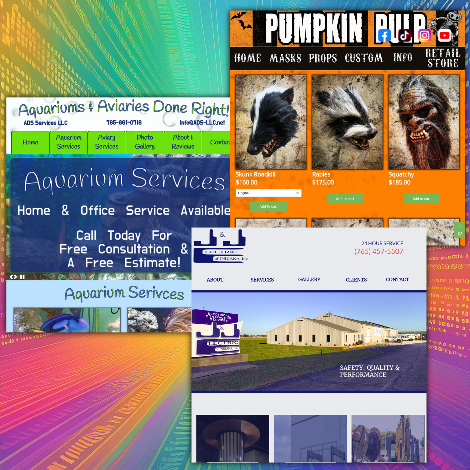 consumer services website web design indiana