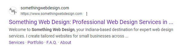 Something Web Design in Google Search Engine